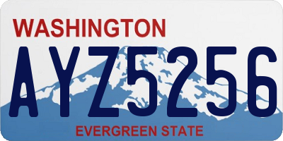 WA license plate AYZ5256