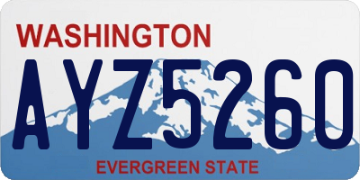 WA license plate AYZ5260