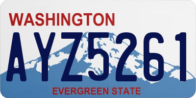 WA license plate AYZ5261