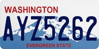 WA license plate AYZ5262