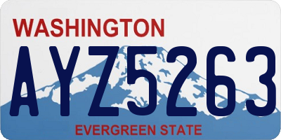 WA license plate AYZ5263