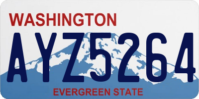 WA license plate AYZ5264