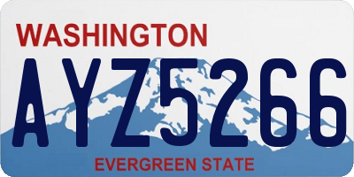 WA license plate AYZ5266