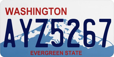 WA license plate AYZ5267