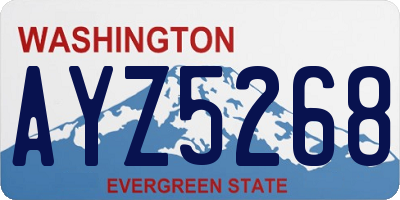 WA license plate AYZ5268