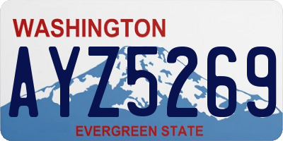 WA license plate AYZ5269