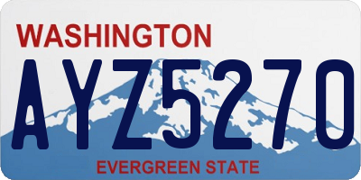 WA license plate AYZ5270