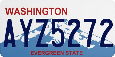 WA license plate AYZ5272