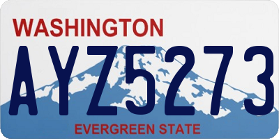 WA license plate AYZ5273