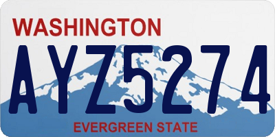 WA license plate AYZ5274