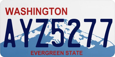 WA license plate AYZ5277