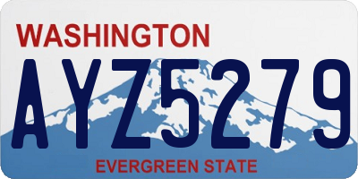 WA license plate AYZ5279