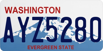 WA license plate AYZ5280