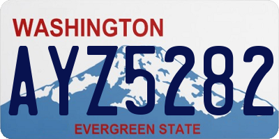 WA license plate AYZ5282