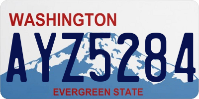 WA license plate AYZ5284