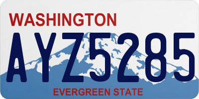 WA license plate AYZ5285