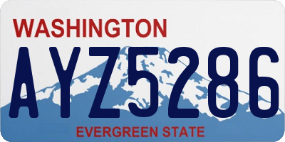 WA license plate AYZ5286