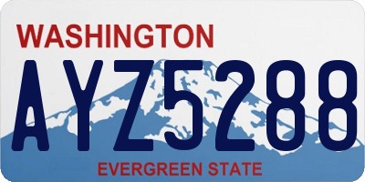 WA license plate AYZ5288