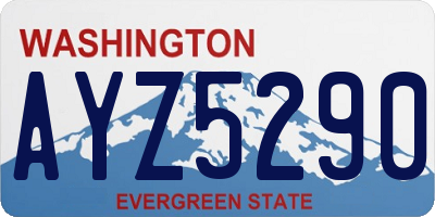 WA license plate AYZ5290