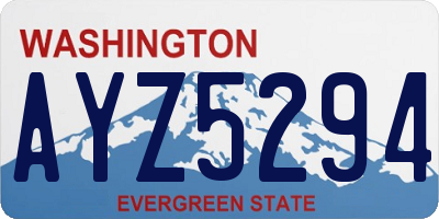 WA license plate AYZ5294