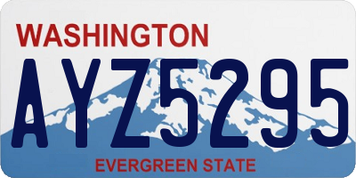 WA license plate AYZ5295