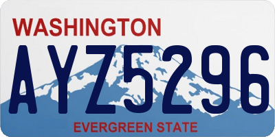 WA license plate AYZ5296