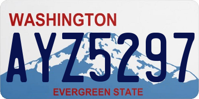 WA license plate AYZ5297