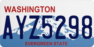 WA license plate AYZ5298