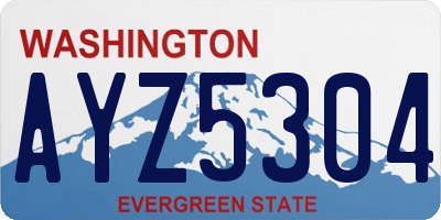 WA license plate AYZ5304