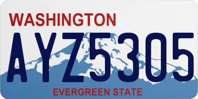 WA license plate AYZ5305