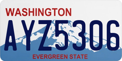 WA license plate AYZ5306