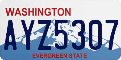 WA license plate AYZ5307