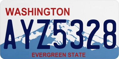 WA license plate AYZ5328