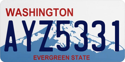 WA license plate AYZ5331