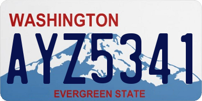 WA license plate AYZ5341