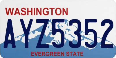 WA license plate AYZ5352