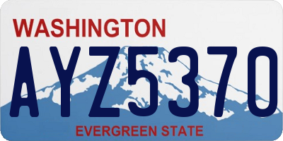 WA license plate AYZ5370