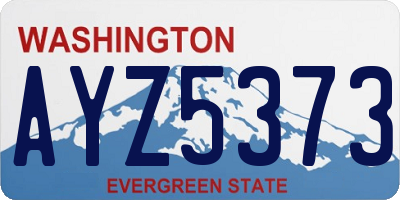 WA license plate AYZ5373