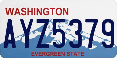 WA license plate AYZ5379