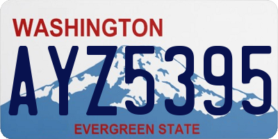 WA license plate AYZ5395