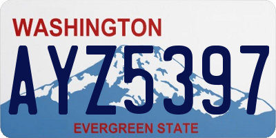 WA license plate AYZ5397