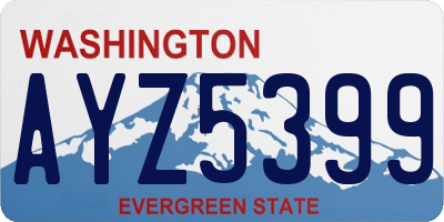 WA license plate AYZ5399