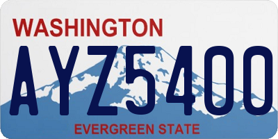 WA license plate AYZ5400