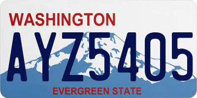 WA license plate AYZ5405