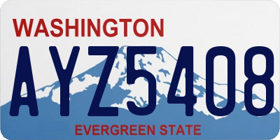 WA license plate AYZ5408