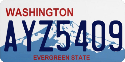 WA license plate AYZ5409