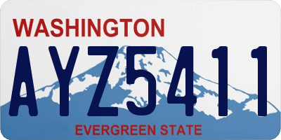 WA license plate AYZ5411