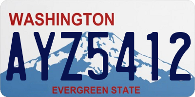 WA license plate AYZ5412