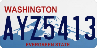 WA license plate AYZ5413