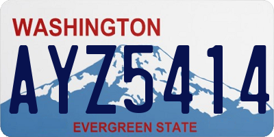 WA license plate AYZ5414